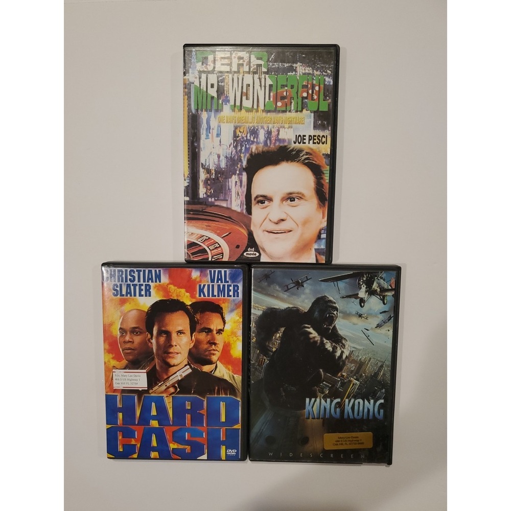 Action Comedy DVD Lot (3) King Kong Hard Cash Dear Mr. Wonderful Joe Pesci